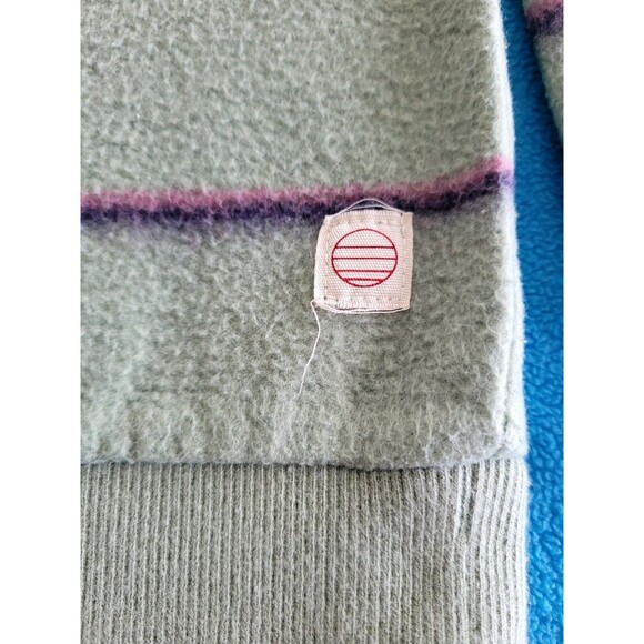 Marine Layer Men's Fleece Crew Sweatshirt Hedge Green Stripe Size L - Picture 2 of 11